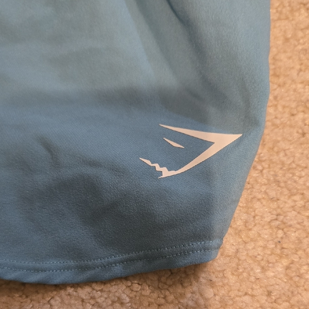 Gymshark Womens Medium Light Blue Athletic Shorts Same Day Shipping - Picture 2 of 5